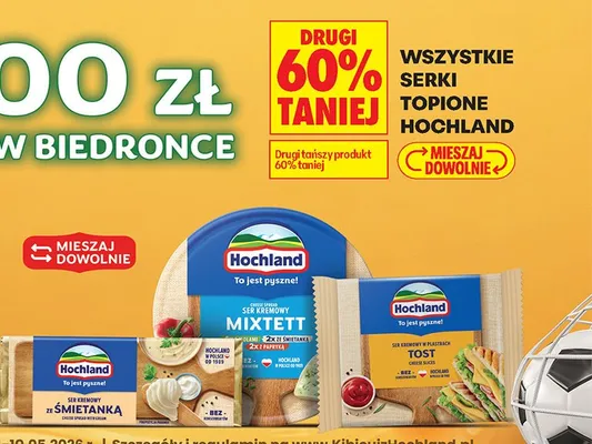 Serki topione Hochland promocja w Biedronka
