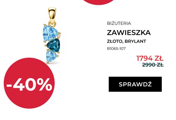 Zawieszka złota z brylantem Briju B1065-107 promocja w Briju