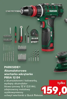 Akumulatorowa wiertarko-wkrętarka PBSA 12 E4 z akumulatorem i ładowarką Parkside promocja w Kaufland