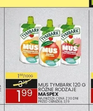 Mus owocowy Tymbark promocja w Wafelek
