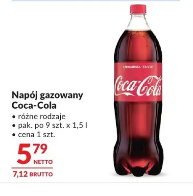 Napój gazowany Coca-Cola promocja w Makro