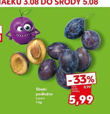 Śliwki podłużne promocja w Kaufland