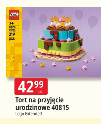 Klocki Lego Extended Tort na przyjęcie urodzinowe 40815 promocja w Leclerc