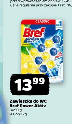 Zawieszka do WC Bref Power Aktiv promocja w Netto
