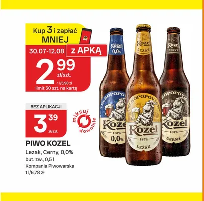 Piwo bezalkoholowe Kozel promocja w Chorten