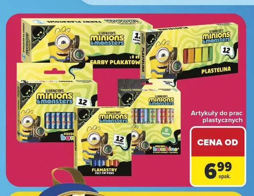 Artykuły do prac plastycznych Minionki promocja w Carrefour