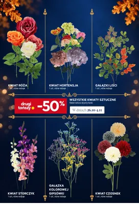Gałązka kolorowej gipsówki promocja w Stokrotka