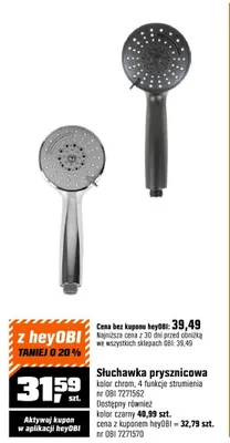 Słuchawka prysznicowa kolor: chrom promocja w OBI