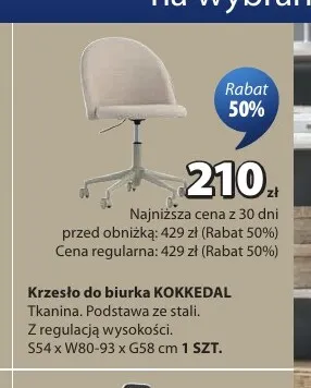 Krzesło do biurka Kokkedal promocja w Jysk