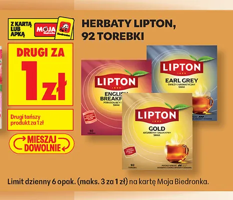 Herbata Lipton English Breakfast promocja w Biedronka