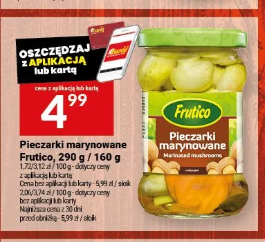 Pieczarki marynowane Frutico promocja w Twój Market