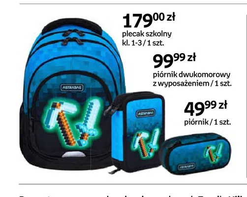 Piórnik dwukomorowy z wyposażeniem Astrabag promocja w Empik
