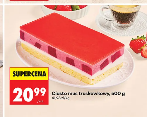 Ciasto truskawkowa rozkosz promocja w Biedronka