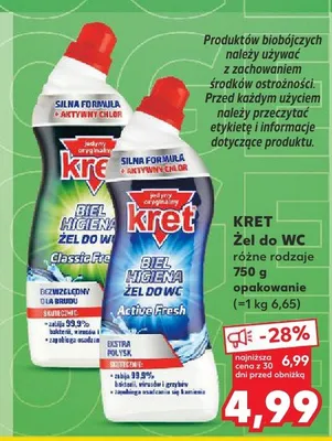 Żel do WC Kret Classic Fresh promocja w Kaufland