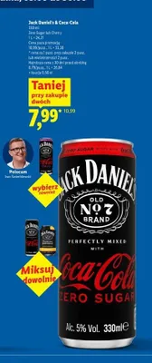Drink Jack Daniel's & Coca-Cola Cherry promocja w Lidl