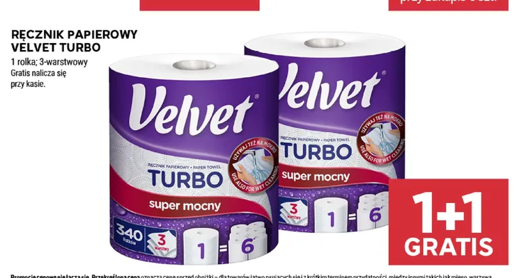 Ręcznik papierowy Velvet Turbo promocja w Stokrotka