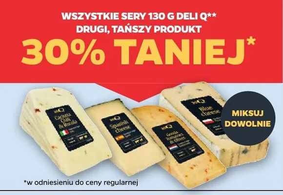Wszystkie sery 130 g promocja w Netto