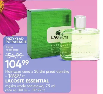 Woda toaletowa męska Lacoste Essential promocja w Super-Pharm