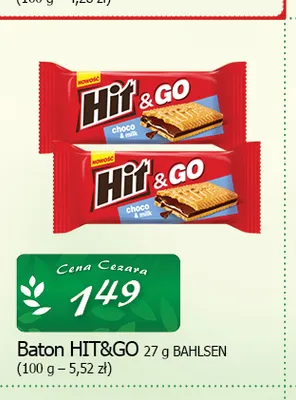 Baton Hit & Go Bahlsen promocja w CEZAR Delikatesy