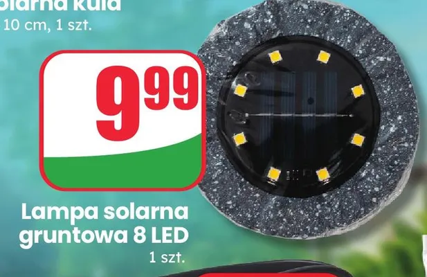 Lampa solarna gruntowa 8 LED promocja w Dino