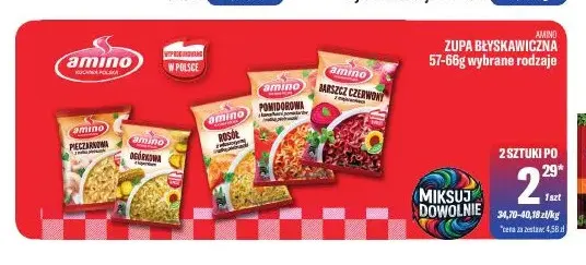 Zupa błyskawiczna Amino promocja w Tomi Markt