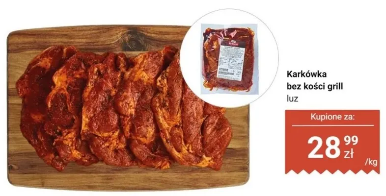 Karkówka bez kości grill luz promocja w Dino