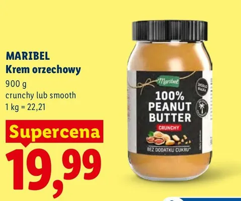 Krem orzechowy crunchy Maribel promocja w Lidl