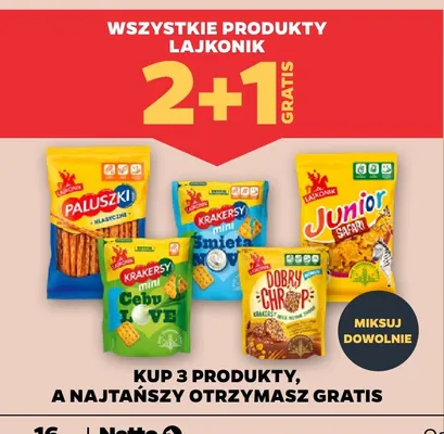Krakersy mini Cebu Love Lajkonik promocja w Netto