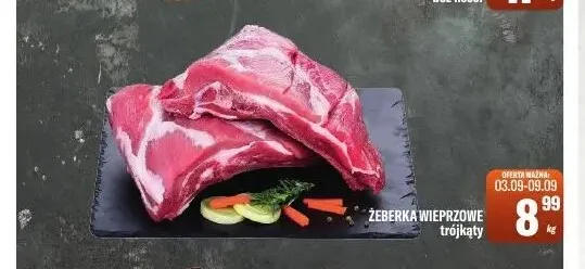 Żeberka wieprzowe trójkąty promocja w Tomi Markt