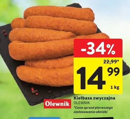 Kiełbasa zwyczajna Olewnik promocja w Intermarche