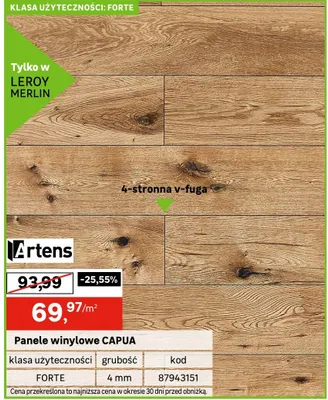 Panele winylowe CAPUA promocja w Leroy Merlin