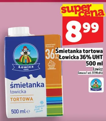 Śmietanka tortowa 36% UHT 500ml promocja w TOPAZ
