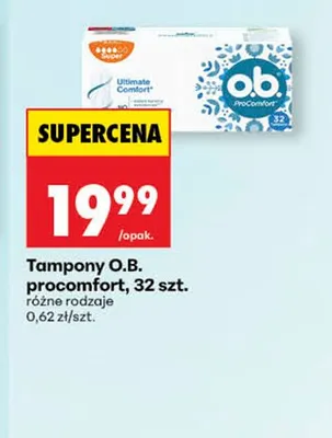 Tampony O.B. procomfort promocja w Biedronka