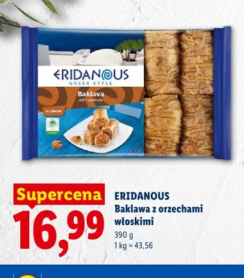 Baklawa z orzechami włoskimi Eridanous promocja w Lidl