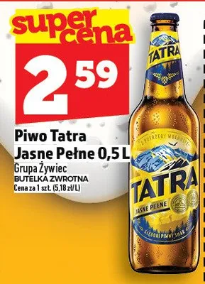 Piwo Tatra Jasne Pełne 0.5l promocja w TOPAZ