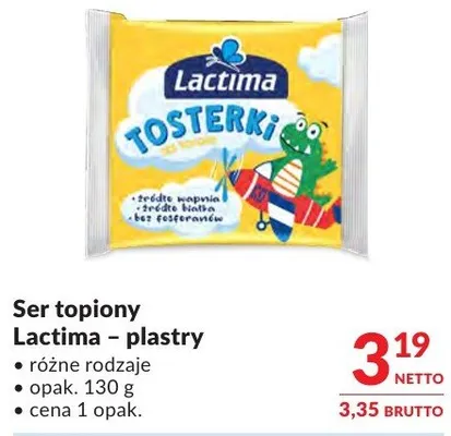 Ser topiony Lactima – plastry różne rodzaje promocja w Makro
