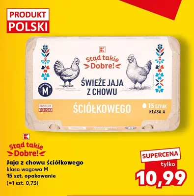Jajka kurze z chowu ściółkowego Stąd Takie Dobre! promocja w Kaufland