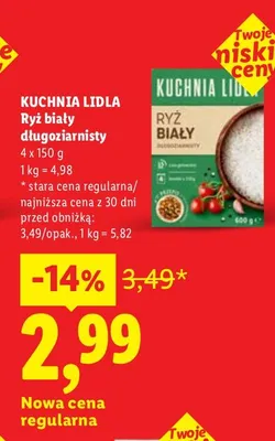 Ryż biały długoziarnisty promocja w Lidl