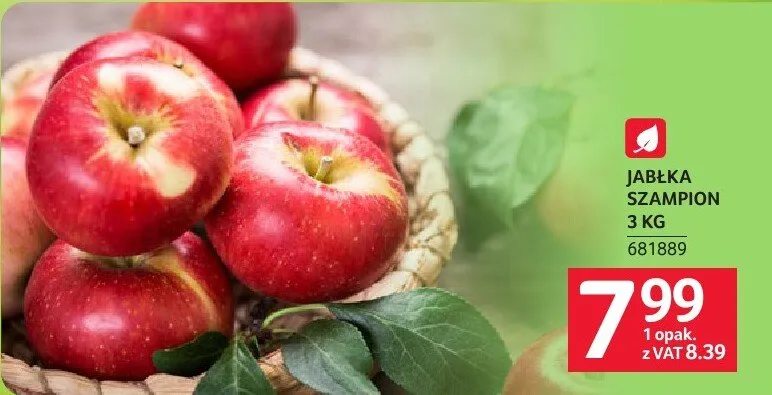 Jabłka szampion 3 kg promocja w Selgros