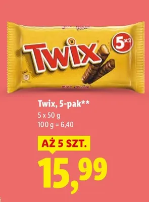 Baton Twix 5-pak promocja w Lidl