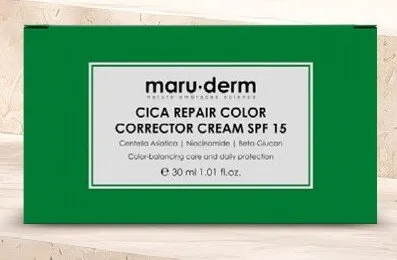 Krem korygujący kolor maru.derm Cica Repair Color Corrector Cream SPF 15 promocja w Hebe