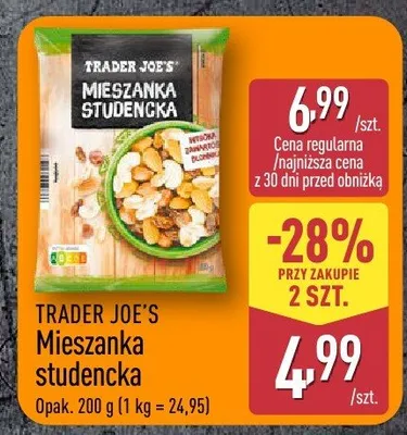 Mieszanka studencka Trader Joe's promocja w Aldi