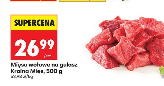 Mięso wołowe na gulasz promocja w Biedronka