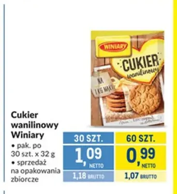 Cukier wanilinowy Winiary promocja w Makro