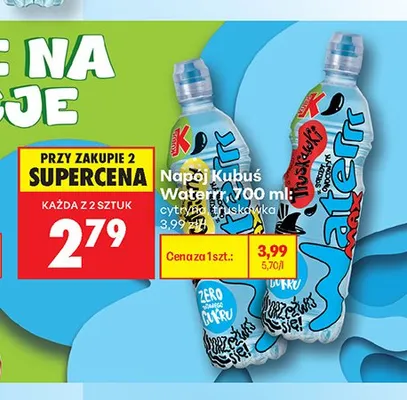 Napój Kubuś Waterrr cytryna promocja w Biedronka