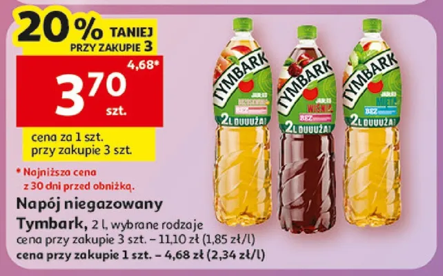 Napój niegazowany Tymbark promocja w Auchan