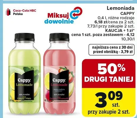 Lemoniada różne rodzaje promocja w Carrefour Market