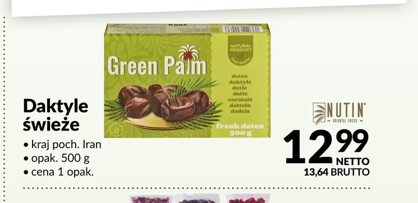 Daktyle świeże Green Palm Nutin promocja w Makro