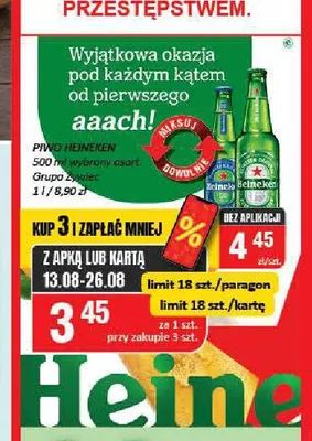 Piwo bezalkoholowe Heineken promocja w Chorten