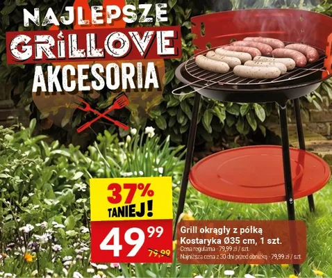 Grill okrągły z półką + Kostaryka Ø35cm promocja w Twój Market